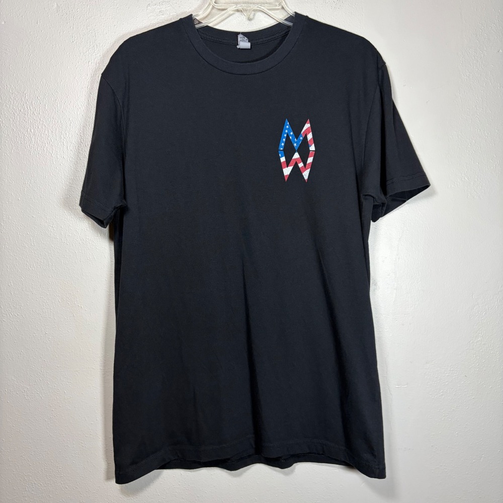 Morgan Wallen Dangerous Tour T-Shirt Black American Flag Graphic Mens Large L